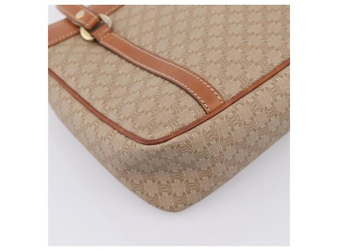 Céline CELINE Macadam Canvas Tote Bag PVC Beige Gold Auth 204866A Golden - Ansicht 13