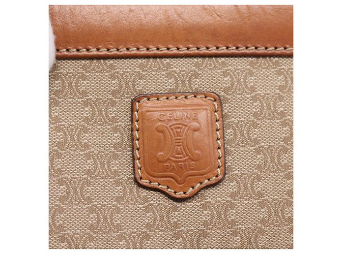 Céline CELINE Macadam Canvas Tote Bag PVC Beige Gold Auth 204866A Golden - Ansicht 15