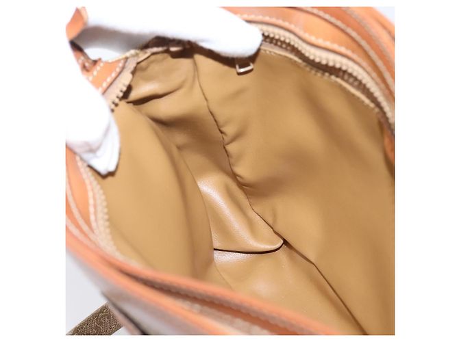 Céline CELINE Macadam Canvas Tote Bag PVC Beige Gold Auth 204866A Golden - Ansicht 19
