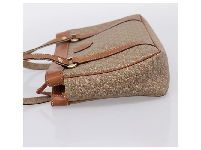 Céline CELINE Macadam Canvas Tote Bag PVC Beige Gold Auth 204866A Golden - Ansicht 4