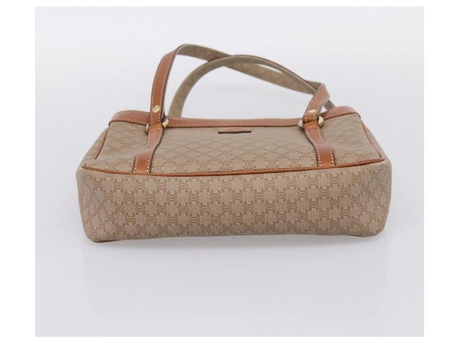 Céline CELINE Macadam Canvas Tote Bag PVC Beige Gold Auth 204866A Golden - Ansicht 9