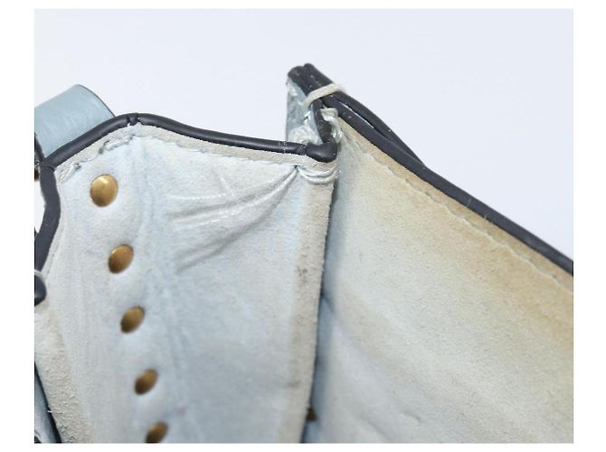 Borsa a tracolla VALENTINO Studs in pelle azzurro oro Auth LN123 D'oro Blu chiaro - vista 10