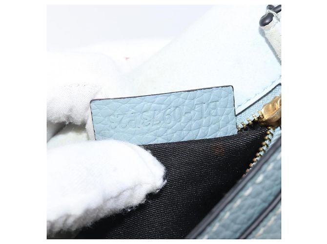 Borsa a tracolla VALENTINO Studs in pelle azzurro oro Auth LN123 D'oro Blu chiaro - vista 12