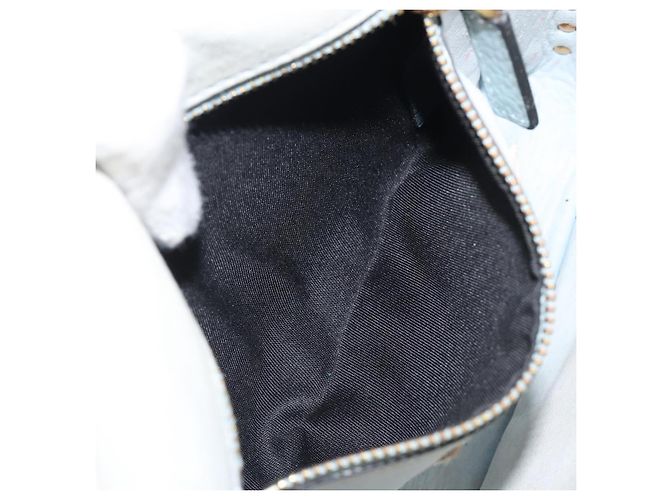 Borsa a tracolla VALENTINO Studs in pelle azzurro oro Auth LN123 D'oro Blu chiaro - vista 30