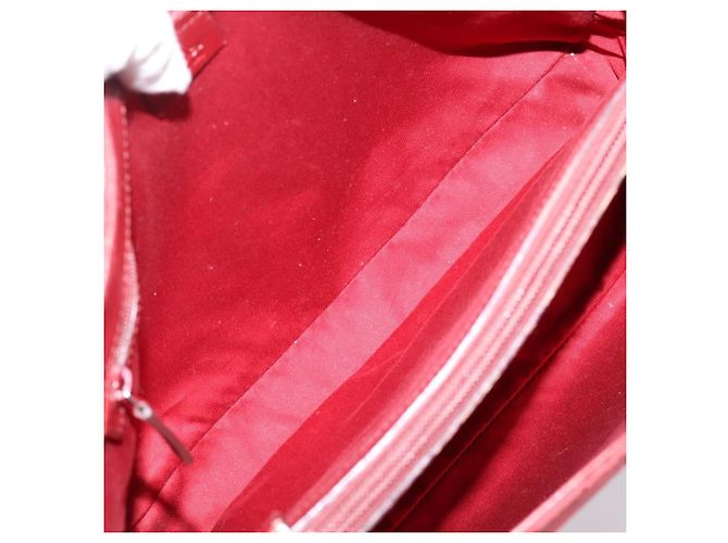 Borsa a mano GUCCI GG Canvas Bamboo Rossa Argento 112526 Auth 204886 Rosso - vista 15