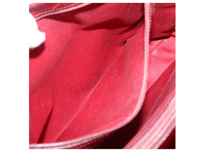 Borsa a mano GUCCI GG Canvas Bamboo Rossa Argento 112526 Auth 204886 Rosso - vista 19