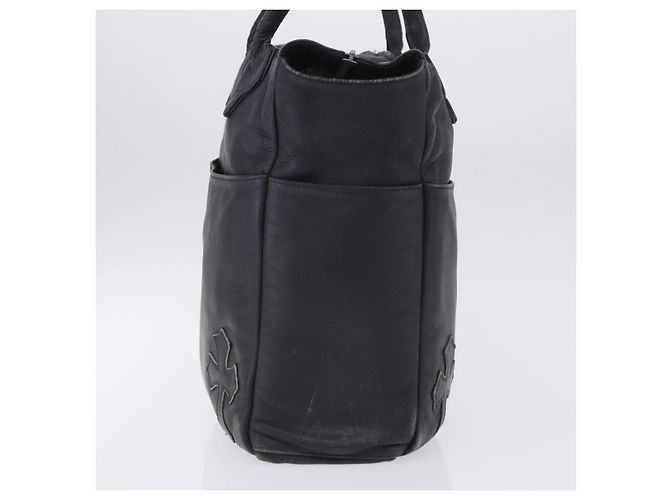 Borsa Tote Chrome Hearts Pelle Nera Auth 204170V Nero - vista 13