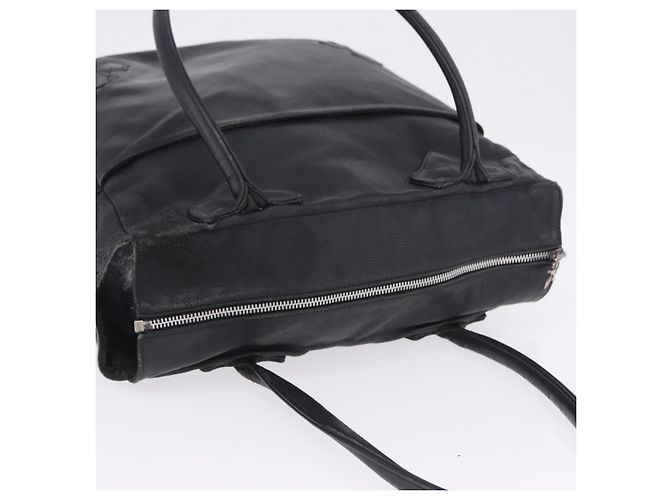 Borsa Tote Chrome Hearts Pelle Nera Auth 204170V Nero - vista 16