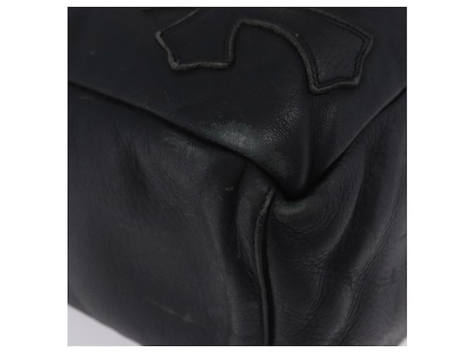 Borsa Tote Chrome Hearts Pelle Nera Auth 204170V Nero - vista 27
