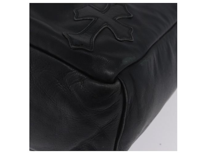 Borsa Tote Chrome Hearts Pelle Nera Auth 204170V Nero - vista 28