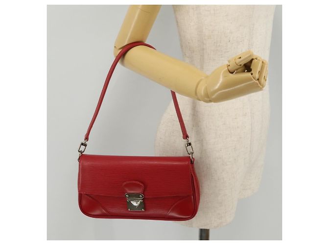 LOUIS VUITTON Epi Pochette Segur Borsa a Tracolla Rossa M5888E LV Auth 204884V Rosso - vista 29