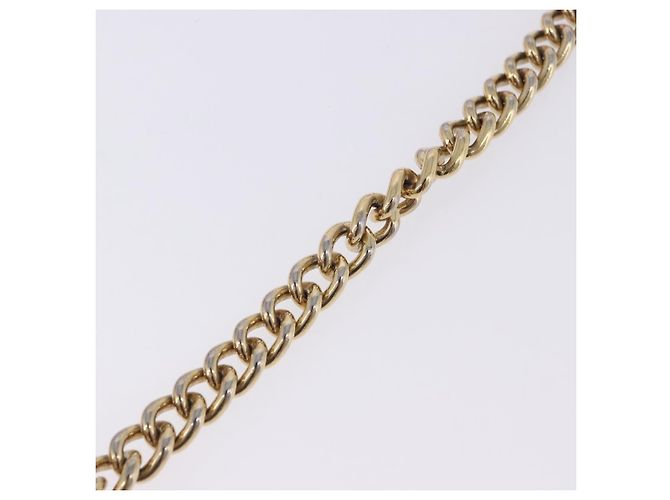 Borsa a tracolla Miu Miu Madras Chain in pelle rosa tono oro Auth ka6212 - vista 10