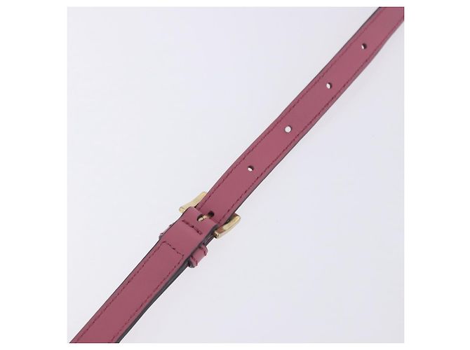 Borsa a tracolla Miu Miu Madras Chain in pelle rosa tono oro Auth ka6212 - vista 11