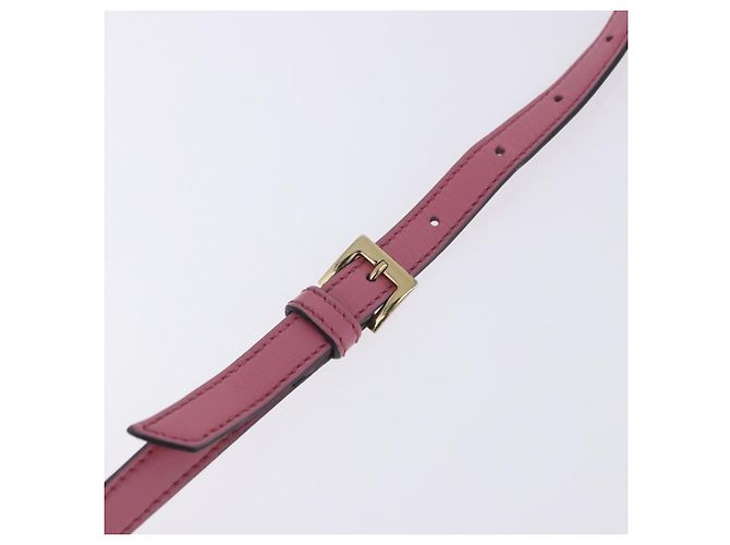 Borsa a tracolla Miu Miu Madras Chain in pelle rosa tono oro Auth ka6212 - vista 12