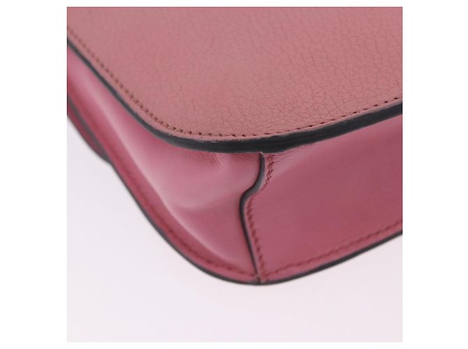 Borsa a tracolla Miu Miu Madras Chain in pelle rosa tono oro Auth ka6212 - vista 16