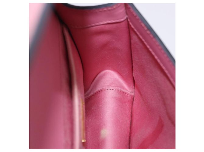 Borsa a tracolla Miu Miu Madras Chain in pelle rosa tono oro Auth ka6212 - vista 25