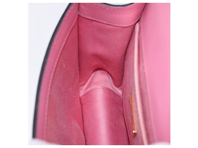 Borsa a tracolla Miu Miu Madras Chain in pelle rosa tono oro Auth ka6212 - vista 26