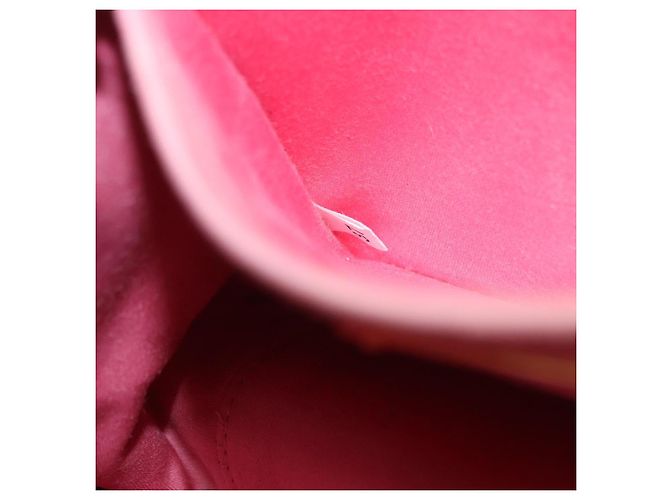 Borsa a tracolla Miu Miu Madras Chain in pelle rosa tono oro Auth ka6212 - vista 28