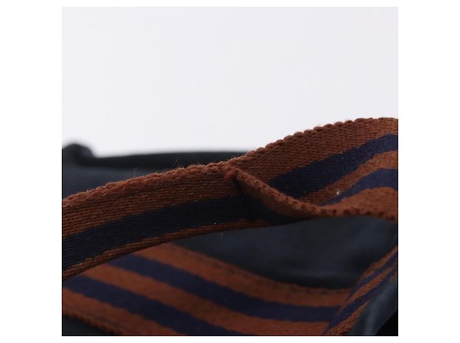 Hermès HERMES Nuova Borsa a Mano Fourre Tout PM Canvas Navy Silver Auth 204058 Argento Blu navy - vista 10