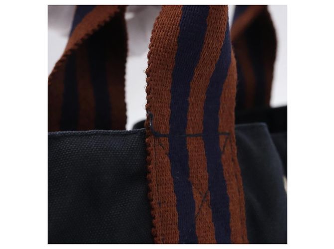 Hermès HERMES Nuova Borsa a Mano Fourre Tout PM Canvas Navy Silver Auth 204058 Argento Blu navy - vista 12