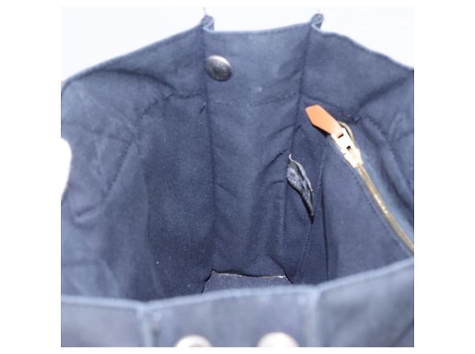 Hermès HERMES Nuova Borsa a Mano Fourre Tout PM Canvas Navy Silver Auth 204058 Argento Blu navy - vista 22
