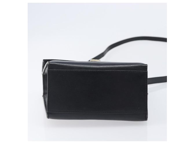 Borsa a mano Christian Dior in pelle 2way Nero Oro Auth 204155 D'oro - vista 12