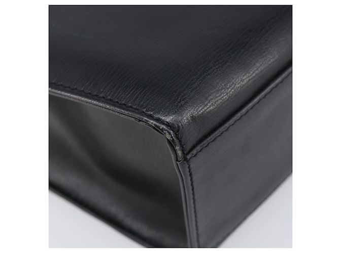 Borsa a mano Christian Dior in pelle 2way Nero Oro Auth 204155 D'oro - vista 16