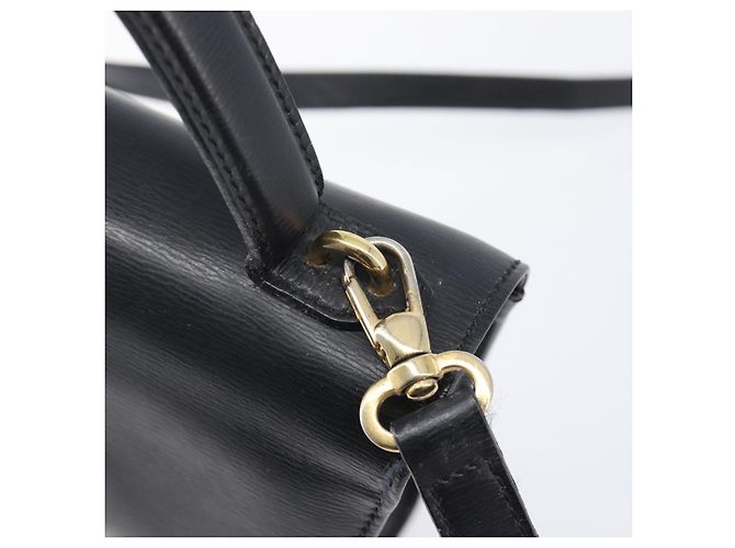 Borsa a mano Christian Dior in pelle 2way Nero Oro Auth 204155 D'oro - vista 17