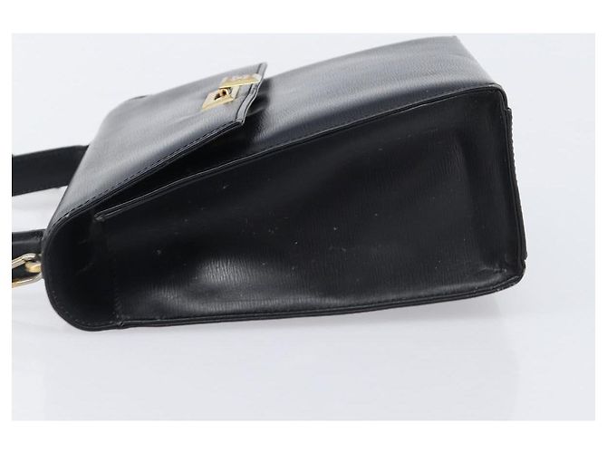 Borsa a mano Christian Dior in pelle 2way Nero Oro Auth 204155 D'oro - vista 5