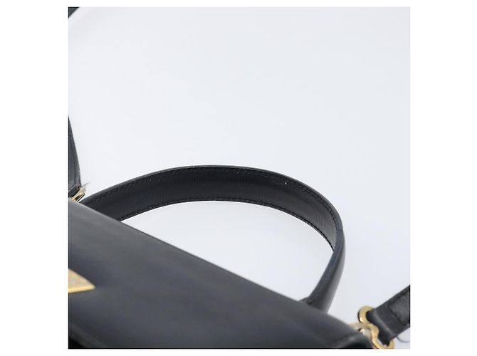 Borsa a mano Christian Dior in pelle 2way Nero Oro Auth 204155 D'oro - vista 8