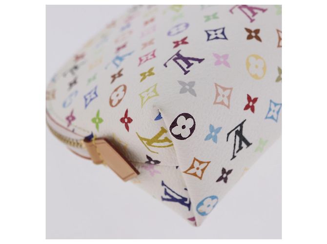 LOUIS VUITTON Monogram Multicolor Pochette Cosmetic Pouch M47354 LV Auth 204614V Bianco - vista 15