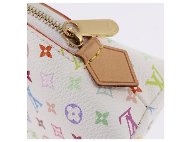 LOUIS VUITTON Monogram Multicolor Pochette Cosmetic Pouch M47354 LV Auth 204614V Bianco - vista 18