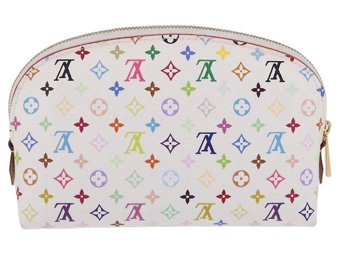 LOUIS VUITTON Monogram Multicolor Pochette Cosmetic Pouch M47354 LV Auth 204614V Bianco - vista 2