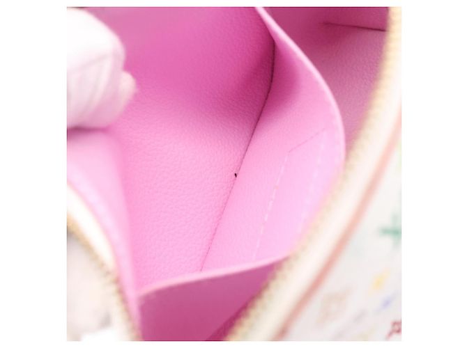 LOUIS VUITTON Monogram Multicolor Pochette Cosmetic Pouch M47354 LV Auth 204614V Bianco - vista 22