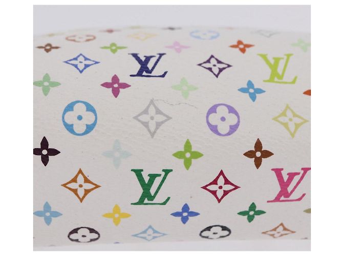 LOUIS VUITTON Monogram Multicolor Pochette Cosmetic Pouch M47354 LV Auth 204614V Bianco - vista 7