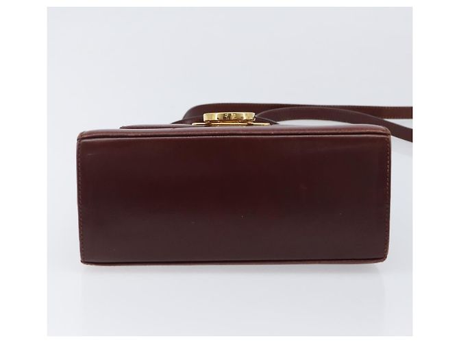 Borsa Salvatore Ferragamo Gancini in pelle 2way Brown Gold Auth LN168 - vista 12