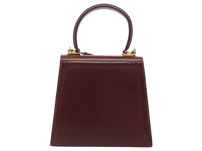 Borsa Salvatore Ferragamo Gancini in pelle 2way Brown Gold Auth LN168 - vista 3