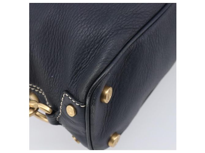 Céline Borsa a mano CELINE in pelle nera e oro Auth am12599V Nero D'oro - vista 13