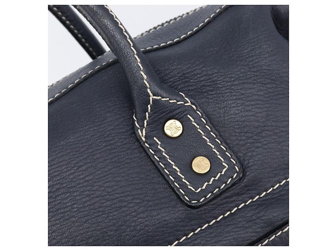 Céline Borsa a mano CELINE in pelle nera e oro Auth am12599V Nero D'oro - vista 15