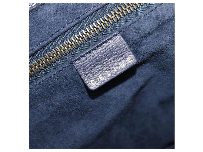 Céline Borsa a mano CELINE in pelle nera e oro Auth am12599V Nero D'oro - vista 17