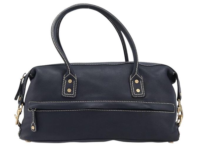 Céline Borsa a mano CELINE in pelle nera e oro Auth am12599V Nero D'oro - vista 2
