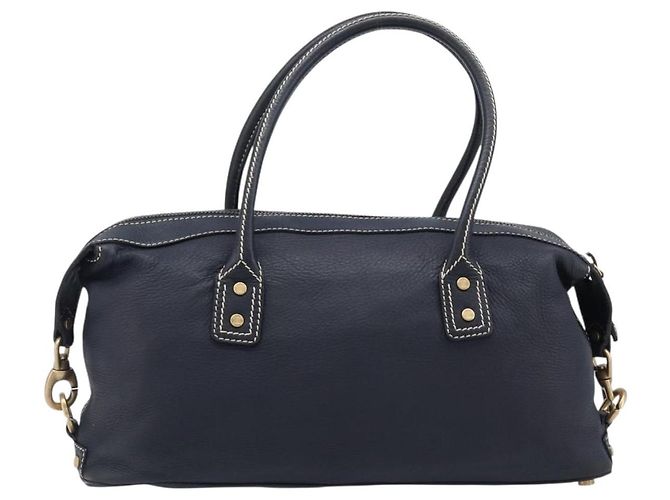 Céline Borsa a mano CELINE in pelle nera e oro Auth am12599V Nero D'oro - vista 3
