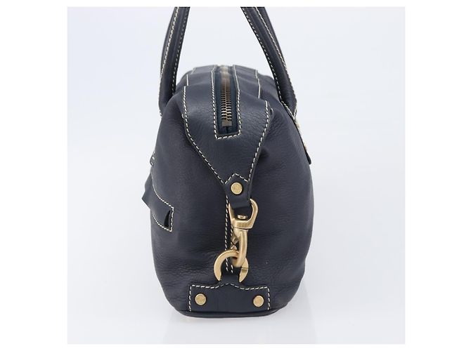 Céline Borsa a mano CELINE in pelle nera e oro Auth am12599V Nero D'oro - vista 4