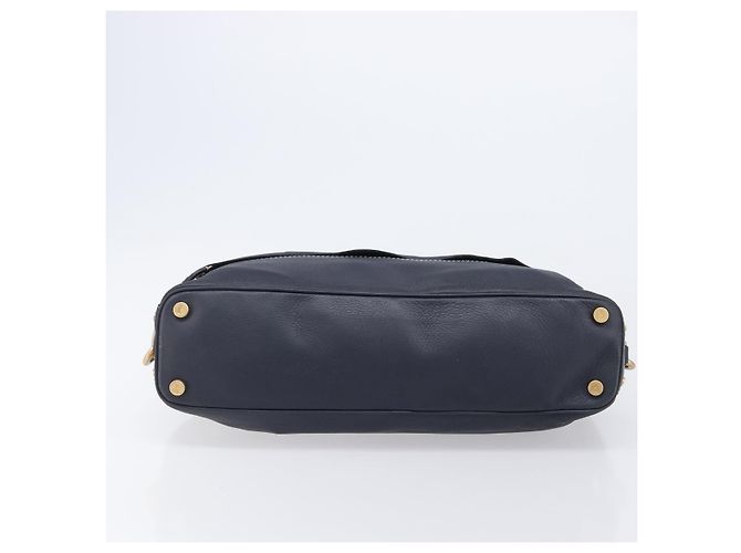 Céline Borsa a mano CELINE in pelle nera e oro Auth am12599V Nero D'oro - vista 9