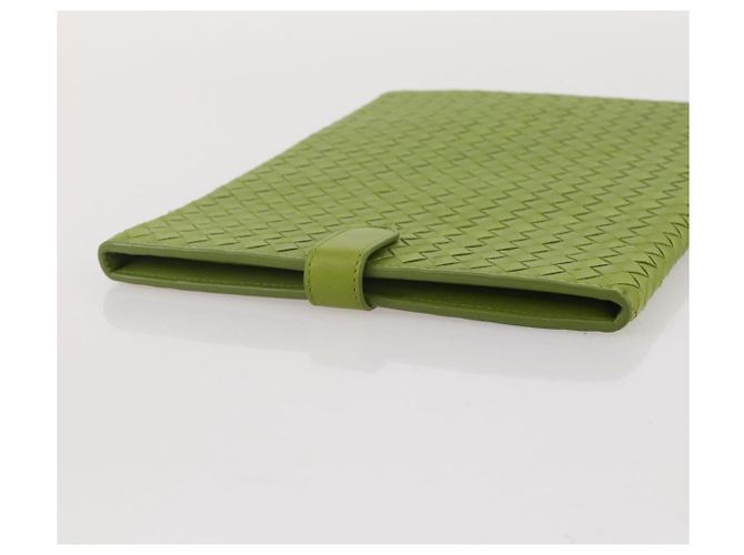 Housse iPad BOTTEGA VENETA INTRECCIATO en cuir Vert Auth 204255 - vue 10