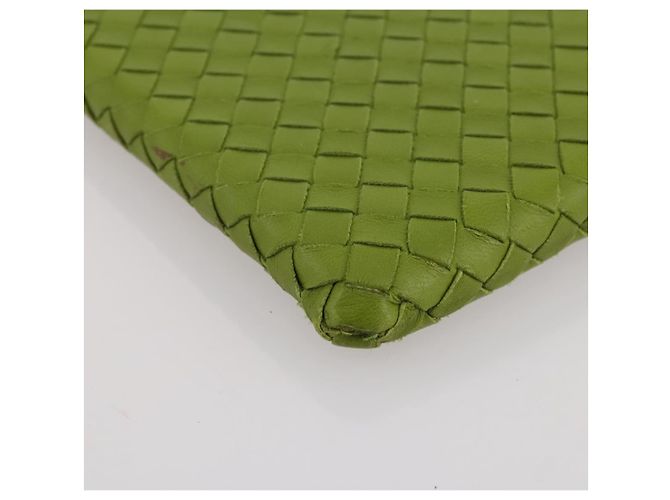 Housse iPad BOTTEGA VENETA INTRECCIATO en cuir Vert Auth 204255 - vue 12