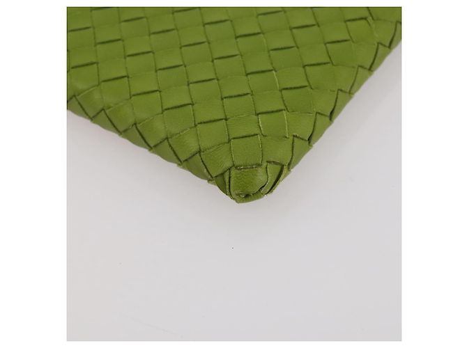 Housse iPad BOTTEGA VENETA INTRECCIATO en cuir Vert Auth 204255 - vue 14