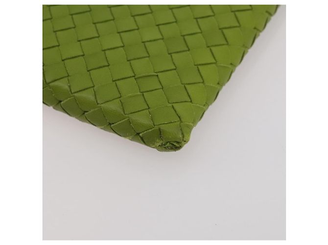 Housse iPad BOTTEGA VENETA INTRECCIATO en cuir Vert Auth 204255 - vue 15
