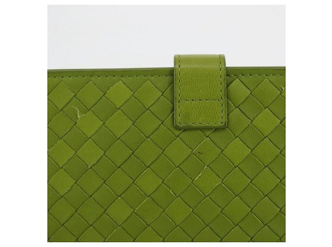 Housse iPad BOTTEGA VENETA INTRECCIATO en cuir Vert Auth 204255 - vue 5