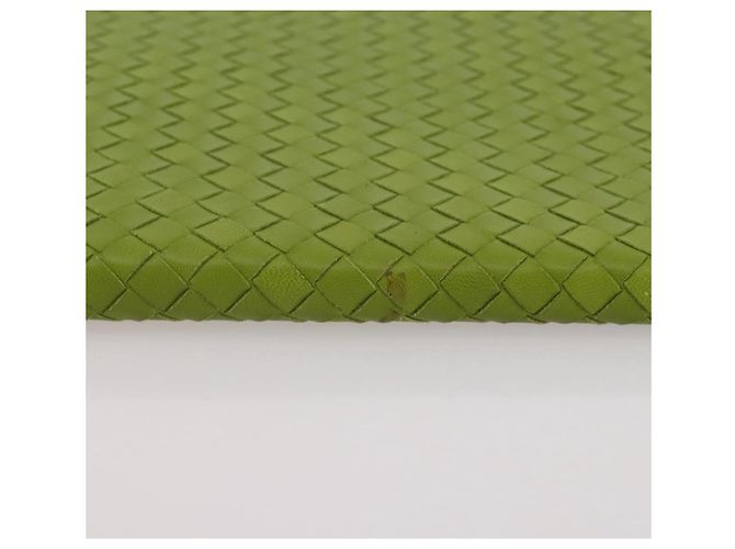 Housse iPad BOTTEGA VENETA INTRECCIATO en cuir Vert Auth 204255 - vue 7